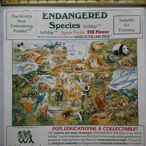 Endangered Species ArtMap 550pcs. Sealed